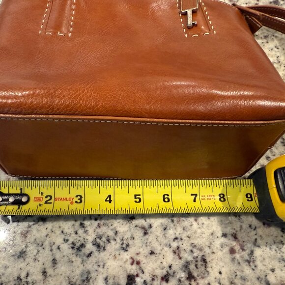 Fossil Vintage Brown Leather Double Handle / Crossbody Purse - Picture 4 of 7